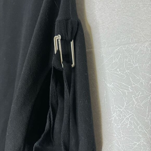 Zara Buckle Sleeve Pulllover Sweatshirt Black S - Picture 4 of 6